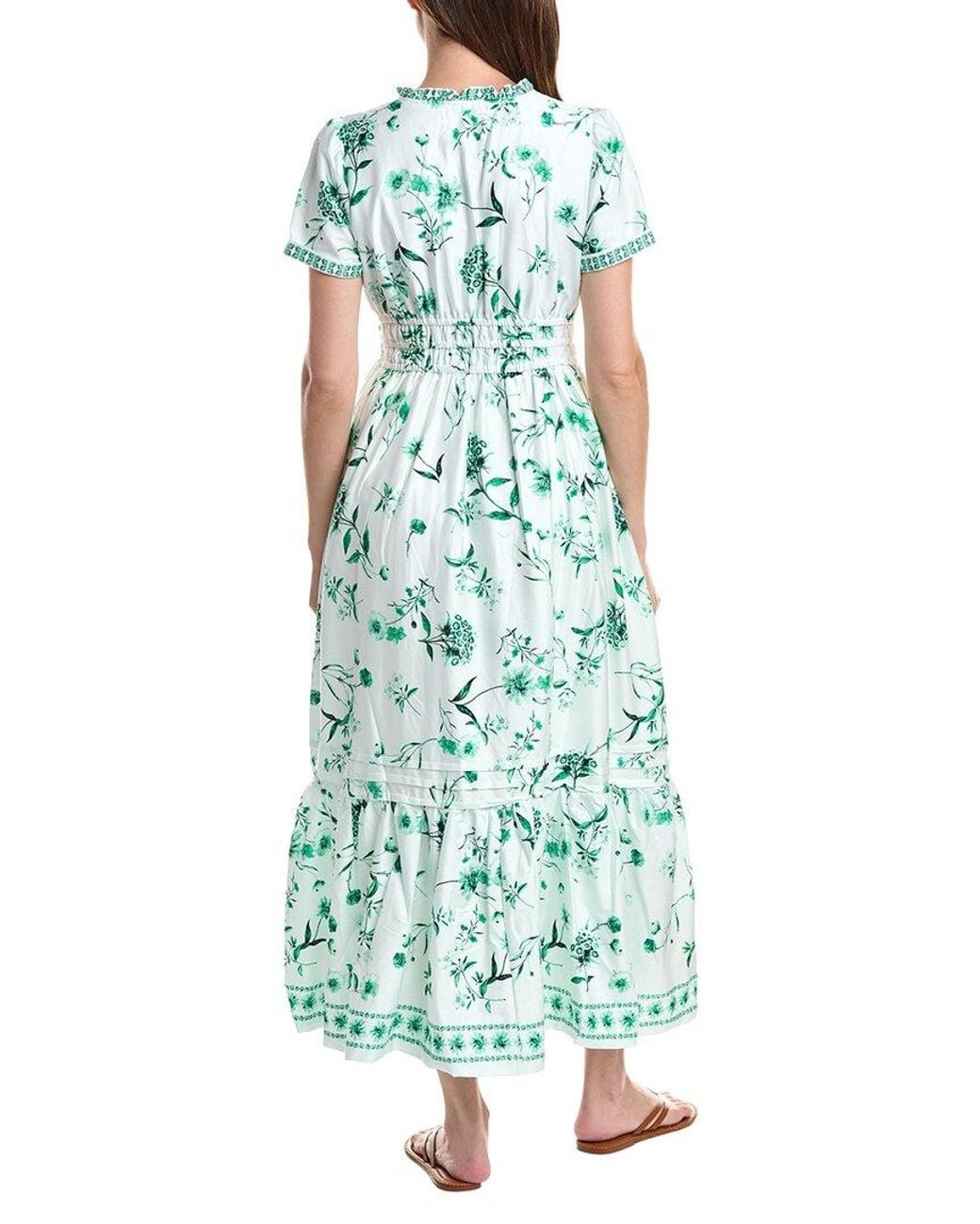 Cece Blue V Neck Maxi Dress