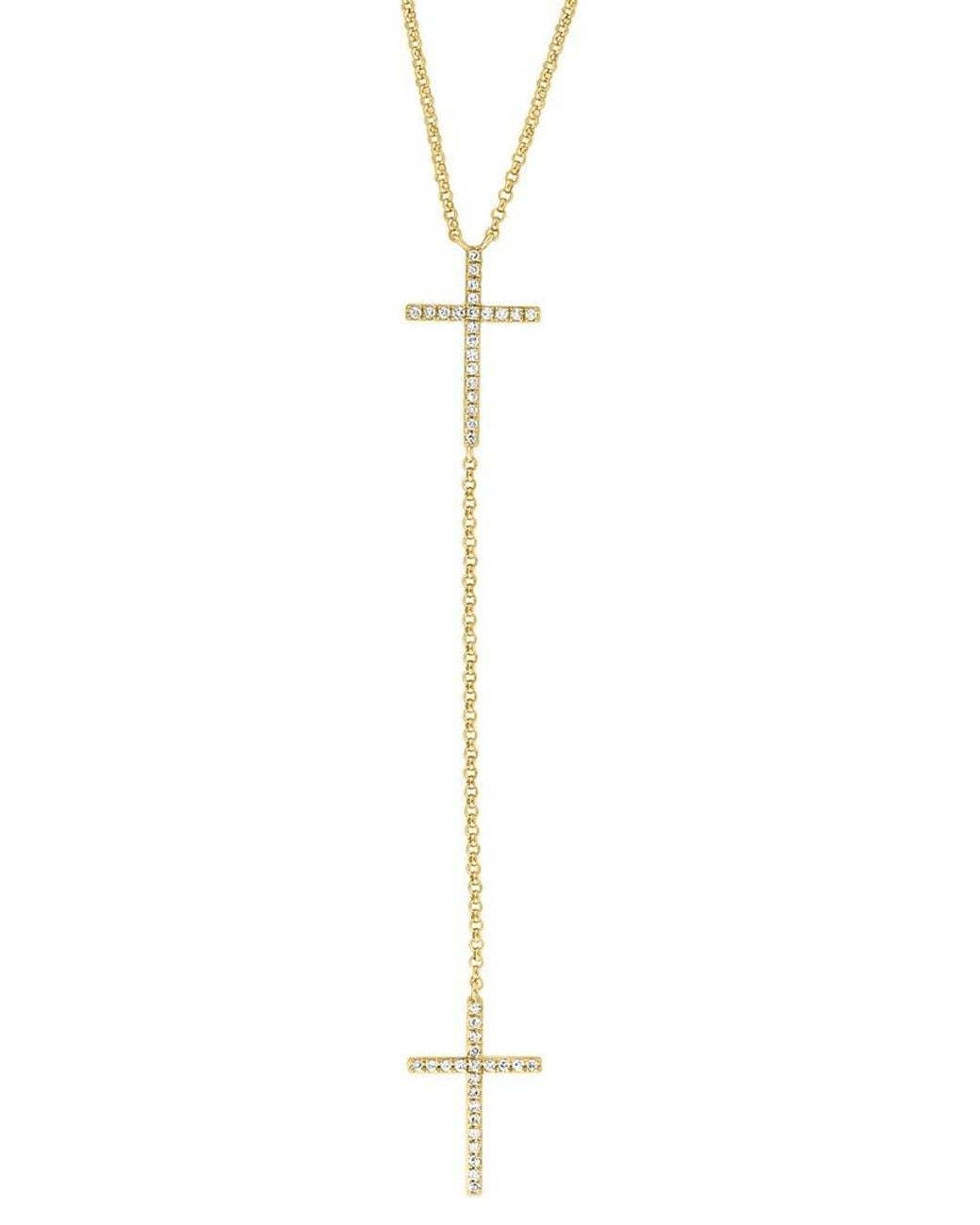 Effy Fine Jewelry Metallic 14K 0.13 Ct. Tw. Diamond Necklace