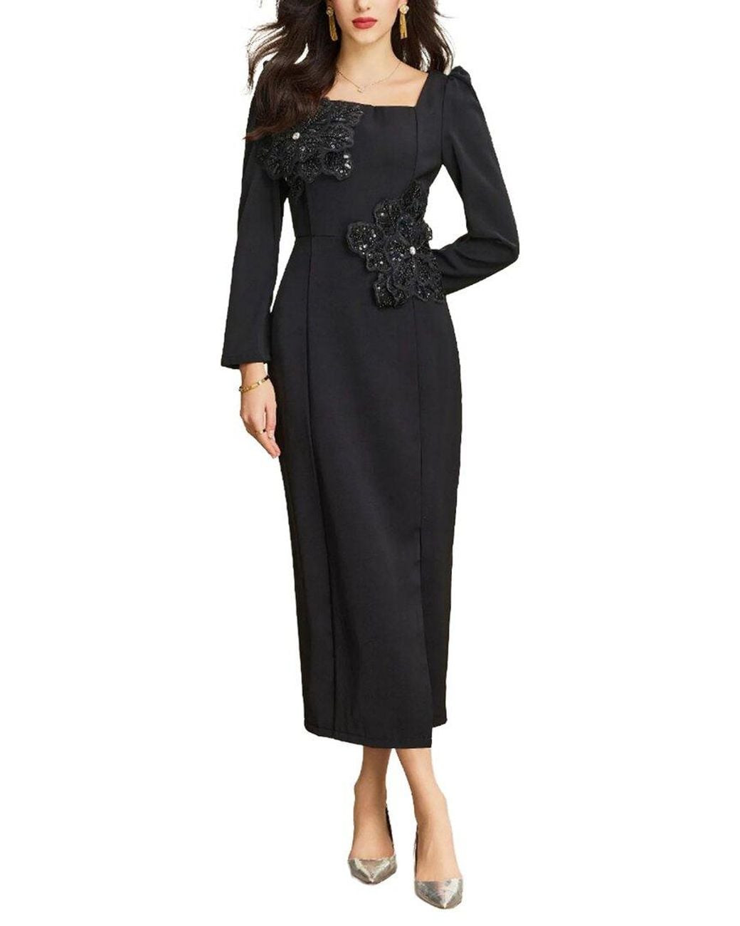 Kaimilan Black Sheath Dress