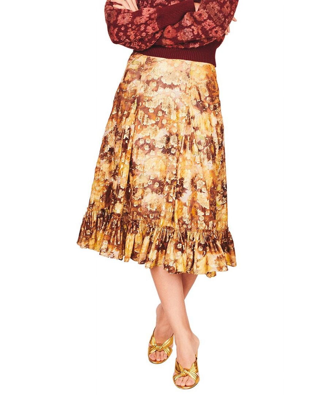 LoveShackFancy Multicolor Normandie Night Shin Lil Skirt