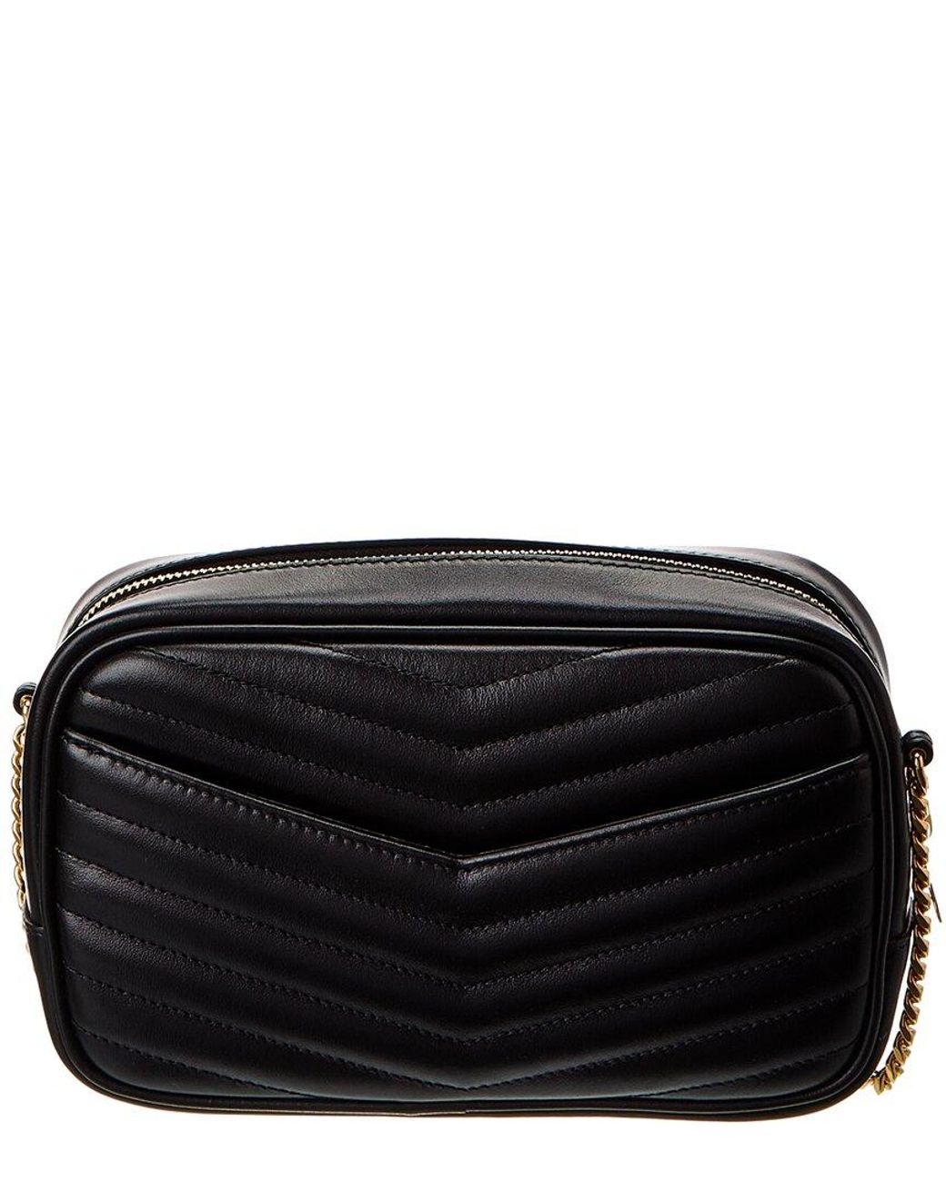 Saint Laurent Lou Mini Quilted Camera Bag in Black Leather ref