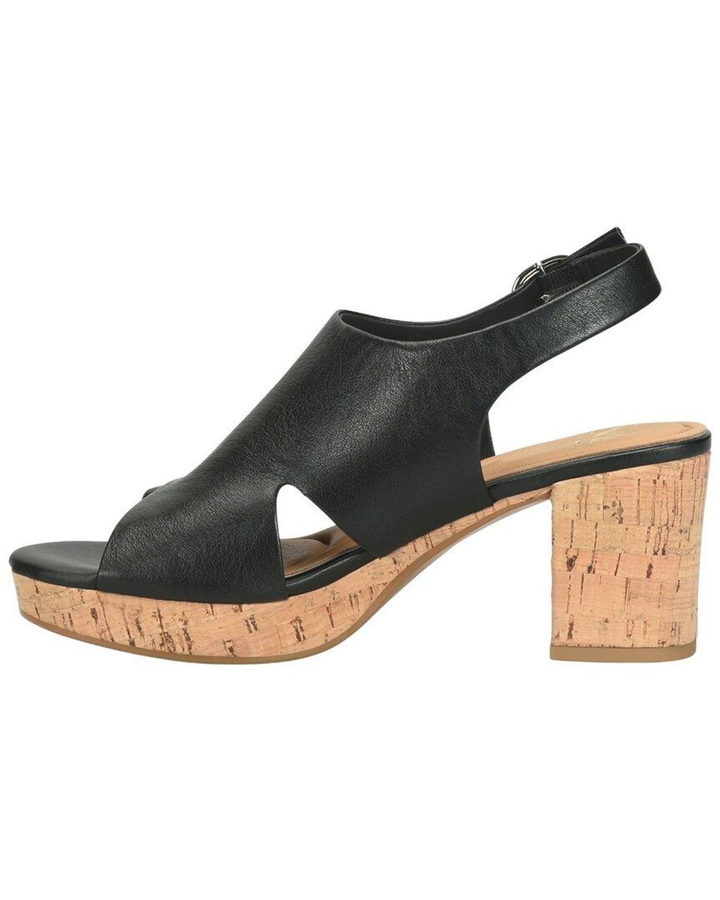 Söfft Black Liv Leather Heeled Sandal