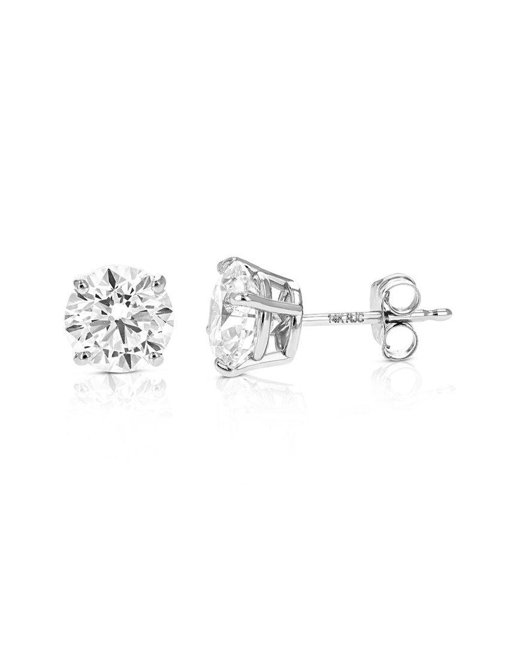 Amairah White 14K 4.00 Ct. Tw. Lab-Grown Diamond Earrings