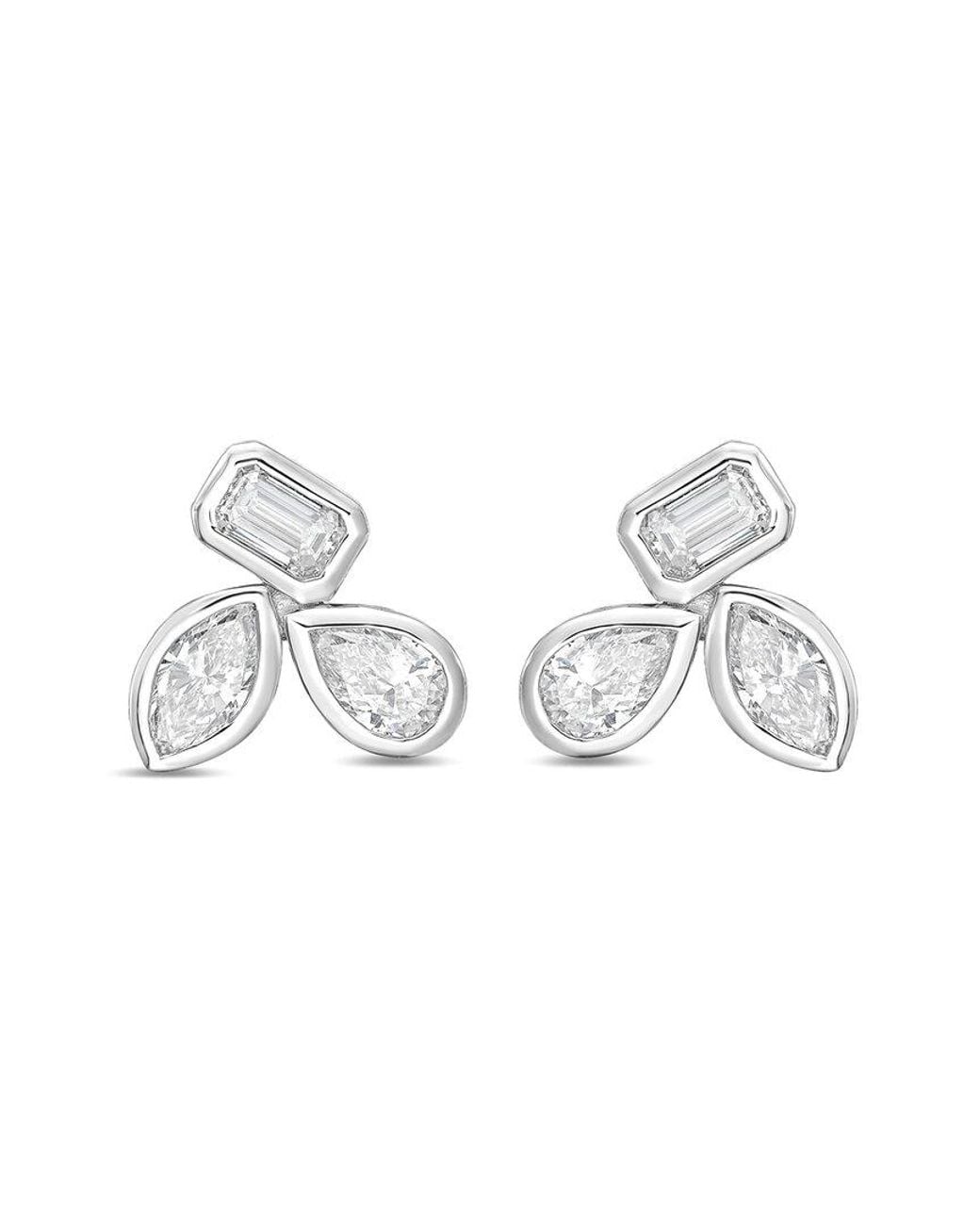 Diana M Metallic Diana M. 14K 5.00 Ct. Tw. Lab-Grown Diamond Stud Earrings