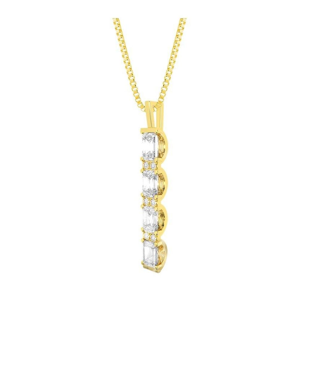 Amairah White 14K 3.00 Ct. Tw. Lab-Grown Diamond Pendant Necklace