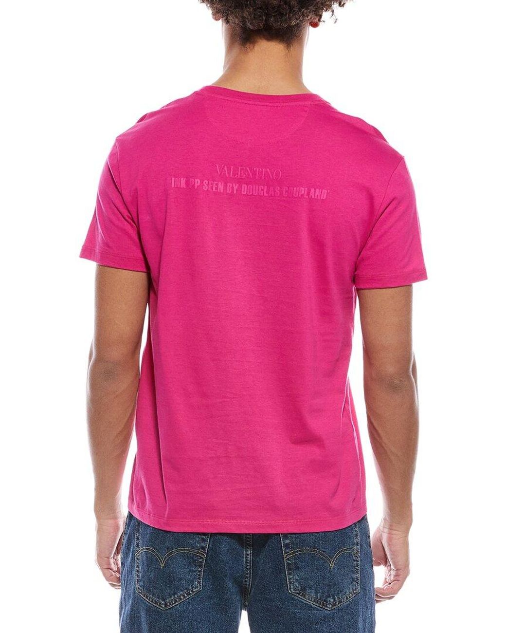 Valentino Pink Jersey T-Shirt for men