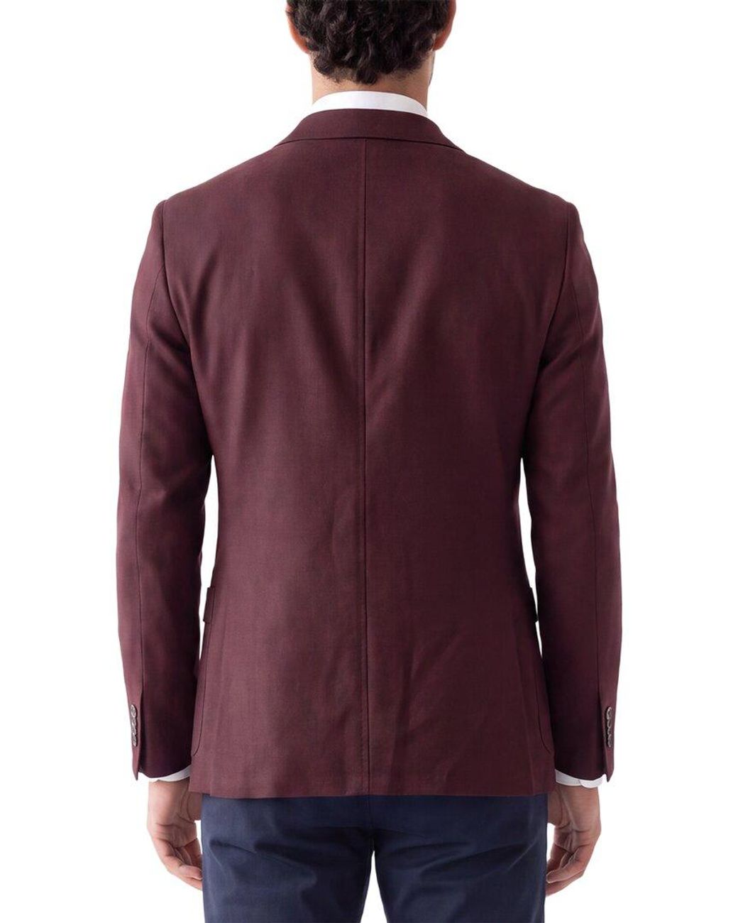 Corneliani Purple Cc Collection Academy Soft Hopsack Wool & Silk-Blend Blazer for men