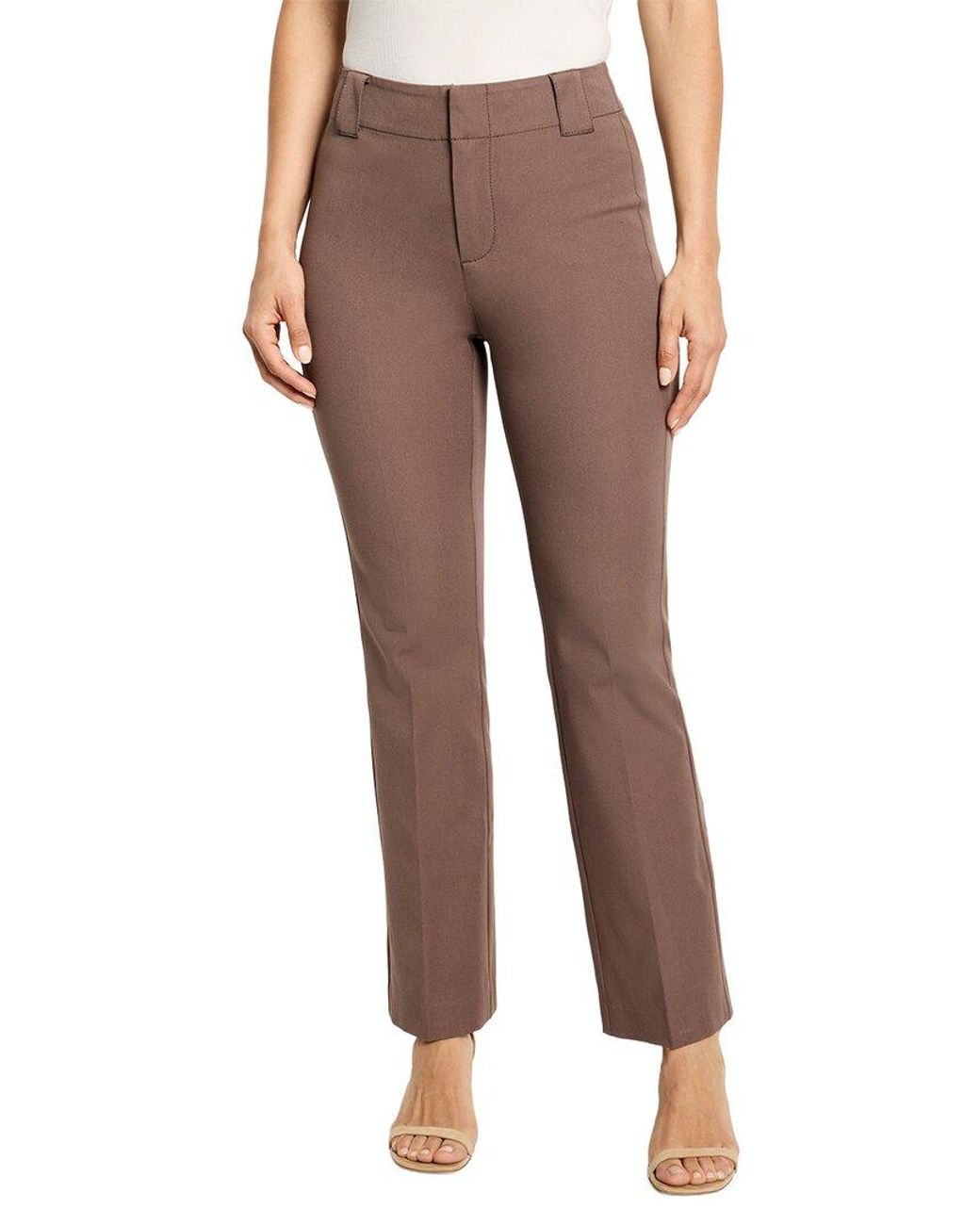 NIC+ZOE Brown Plaza Demi Bootcut Bi-Stretch Pant