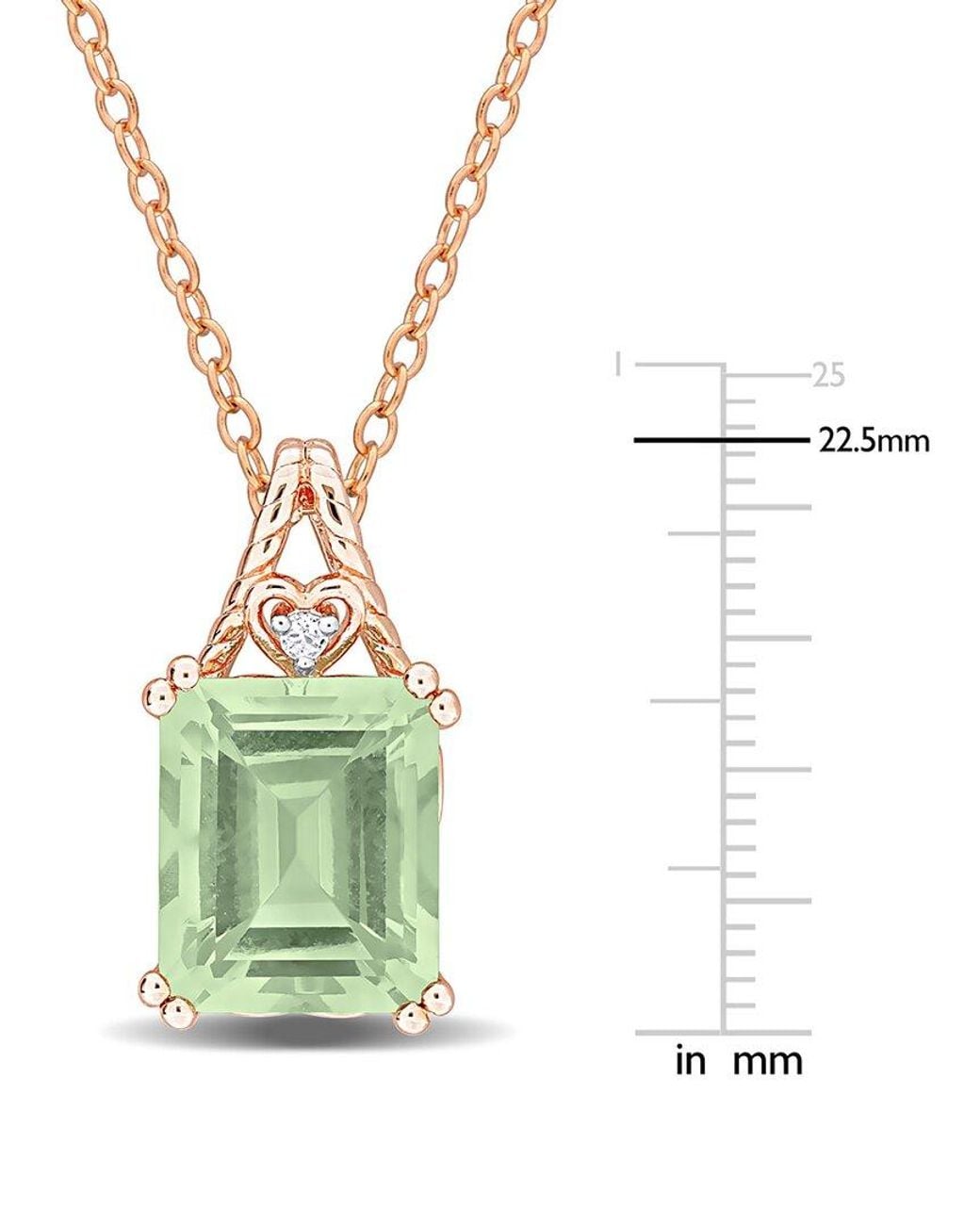 Rina Limor Metallic Silver 5.60 Ct. Tw. Green Quartz- & White Topaz Pendant