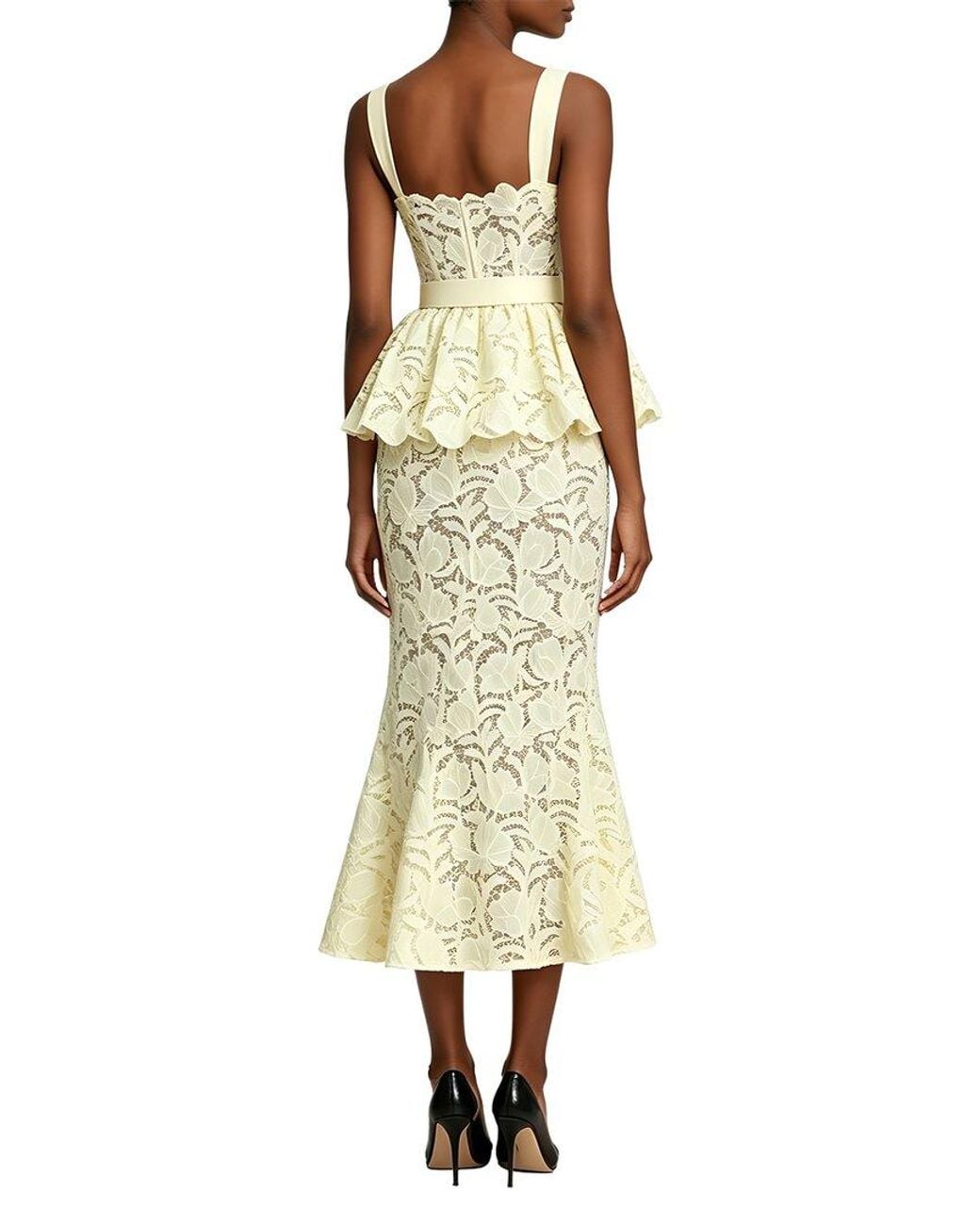 Linda Charm Metallic Sleeveless Midi Dress