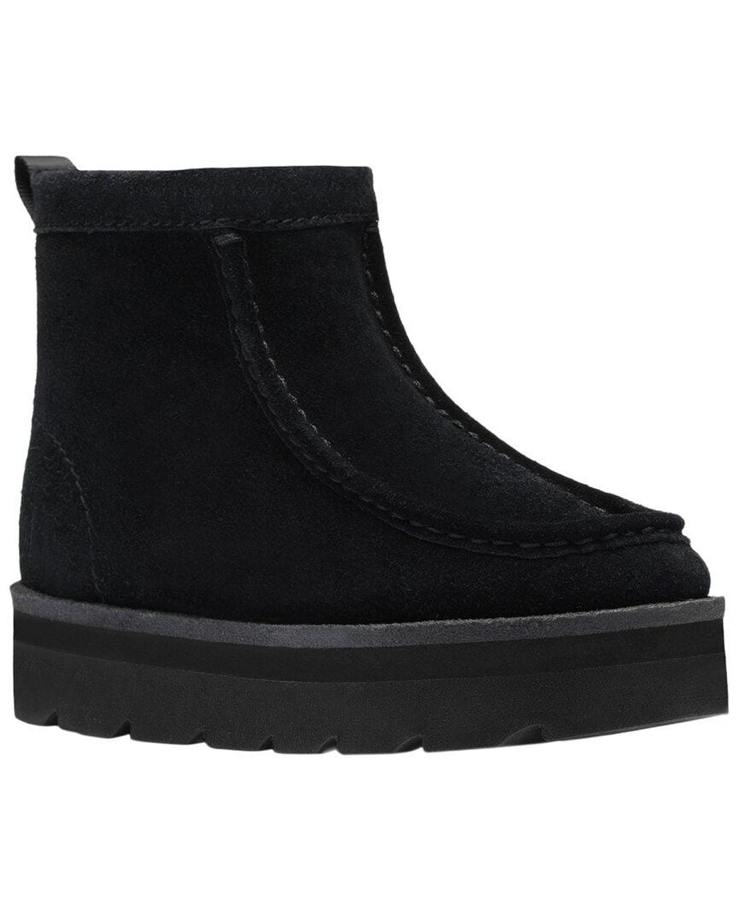 Clarks Black Meare Rooey Suede Boot