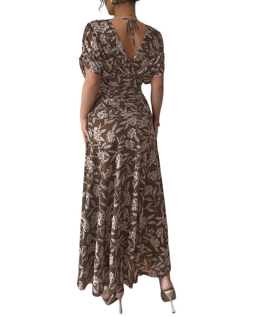 XIRELLI Brown Print Maxi Dress