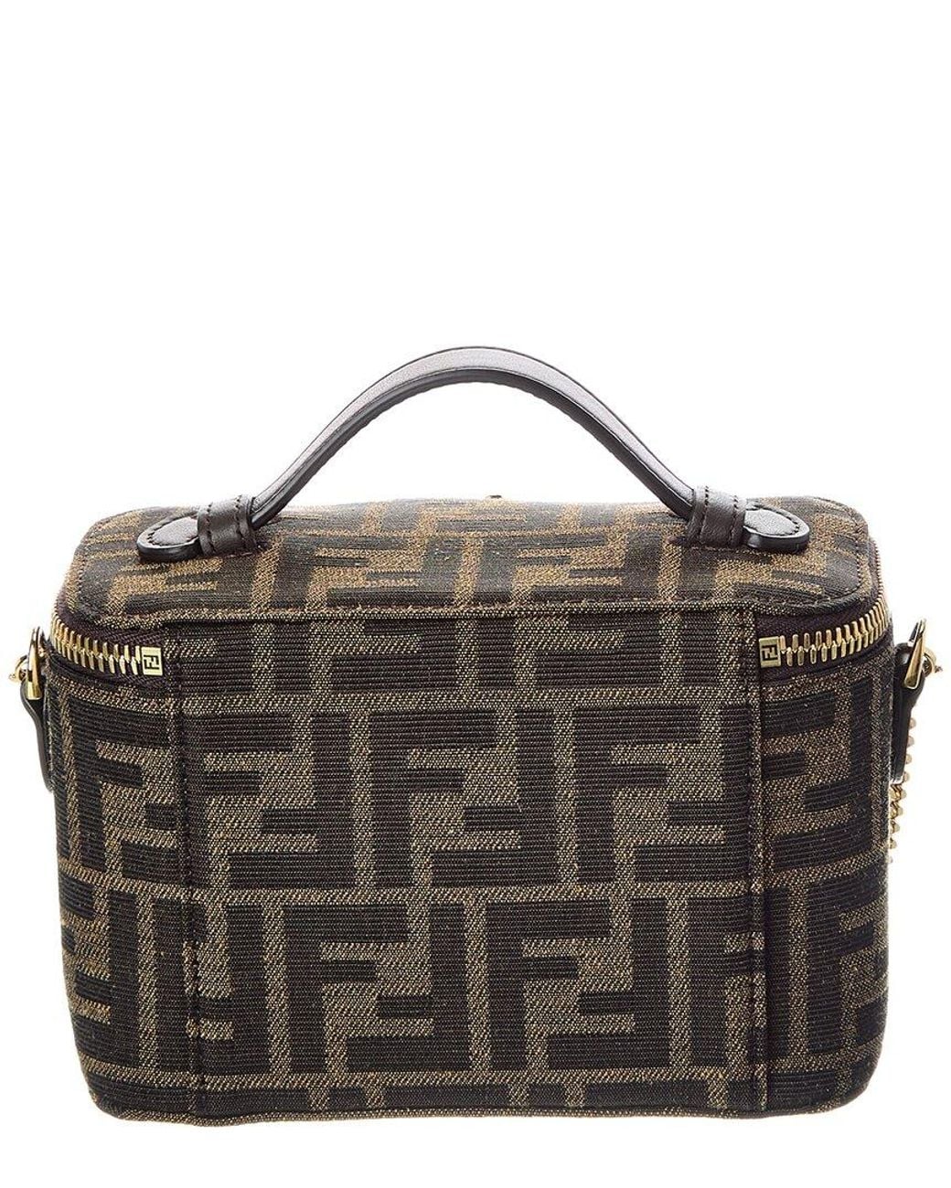 Fendi Black Ff Jacquard Vanity Case