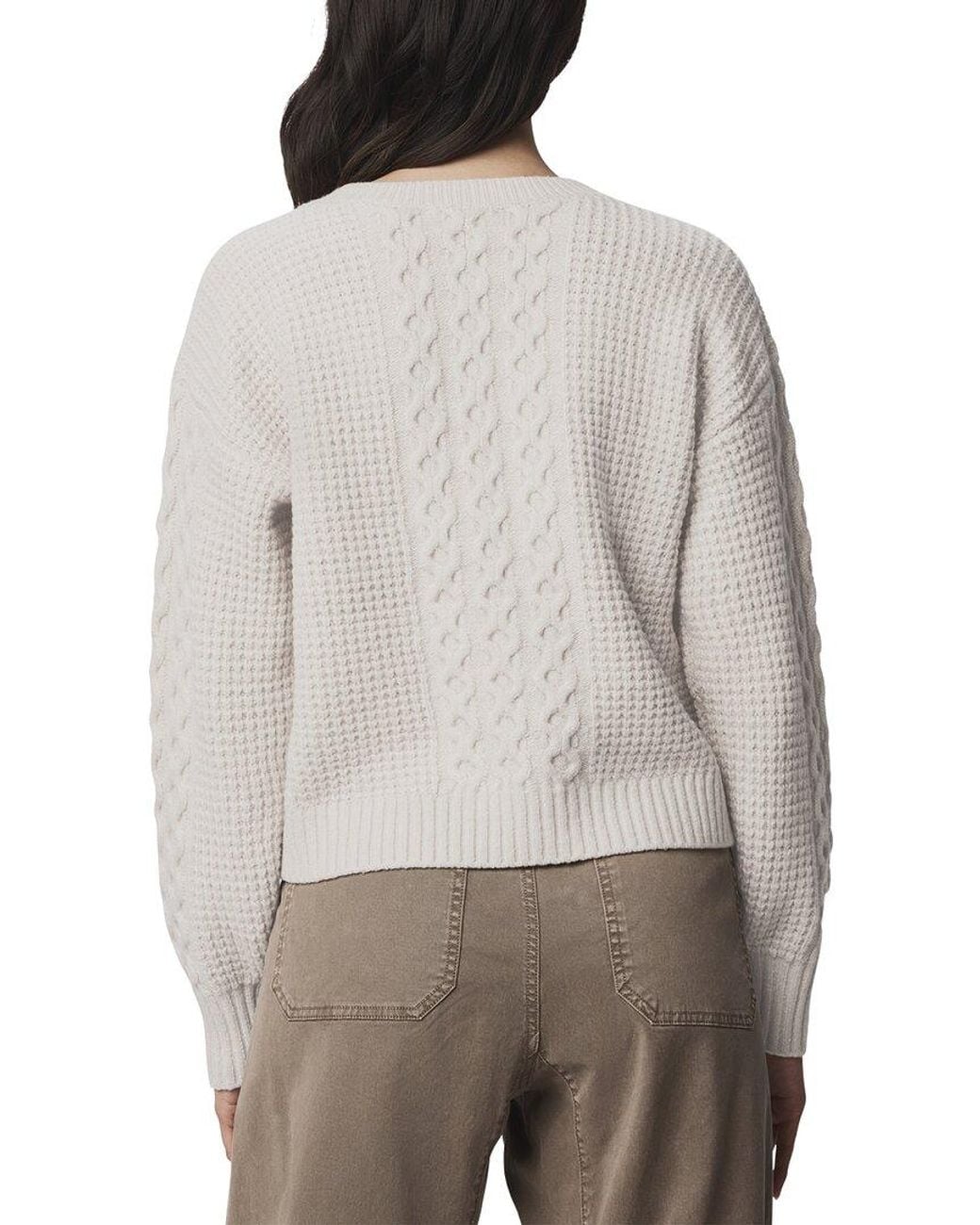 Splendid Gray Celeste Cable Wool-blend Sweater