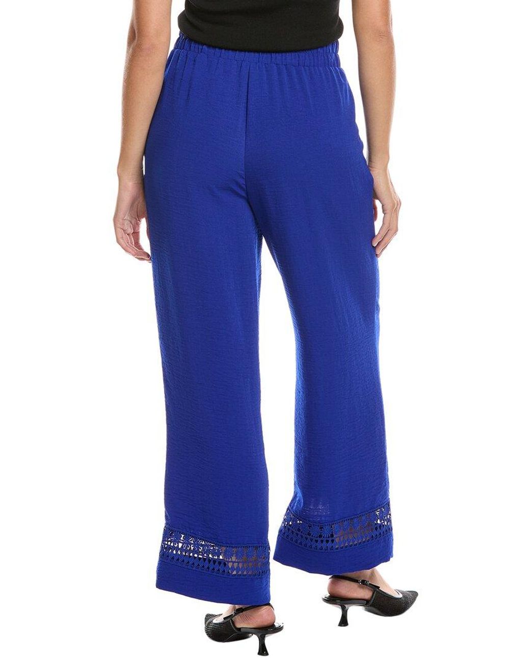 Joseph Ribkoff Blue Embroidered Pant