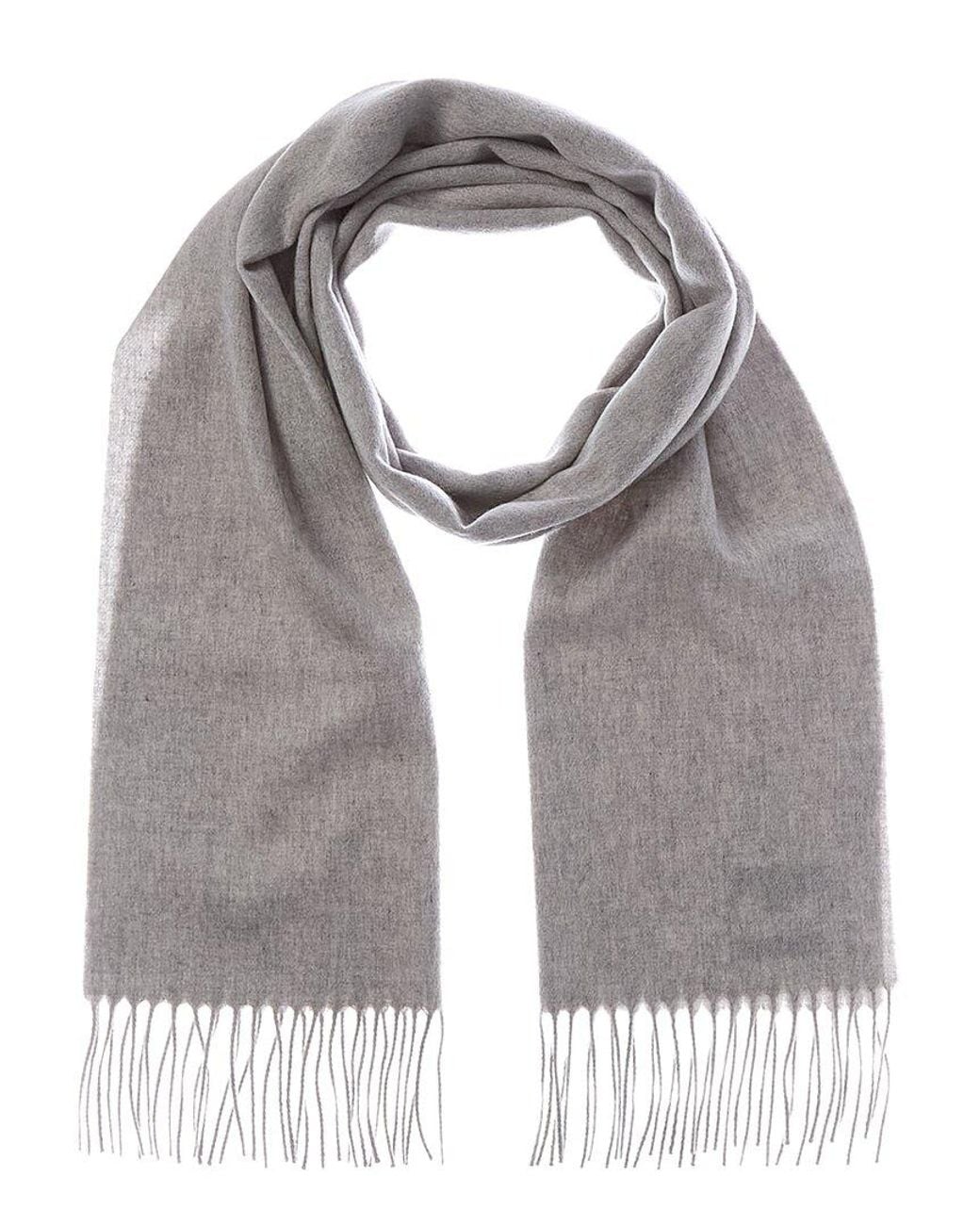 N.Peal Cashmere Gray Large Woven Cashmere Scarf