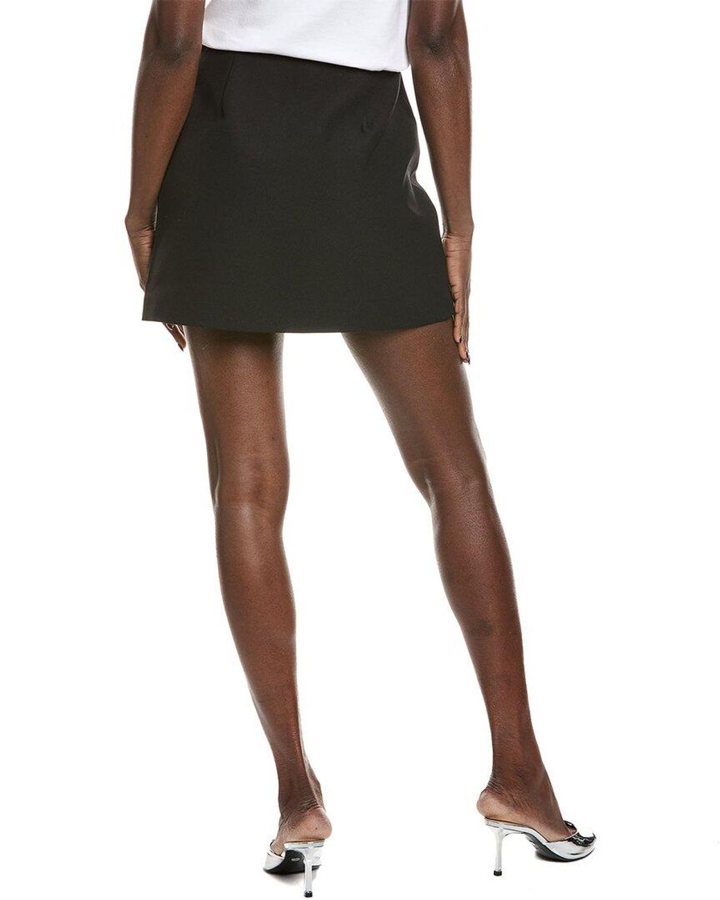 Toccin Black Delphine Laced-Up Mini Skirt