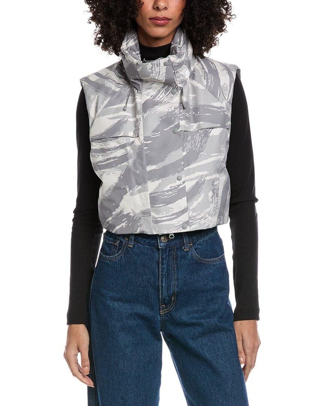 Moncler Blue Hyke Vanilis Print Vest