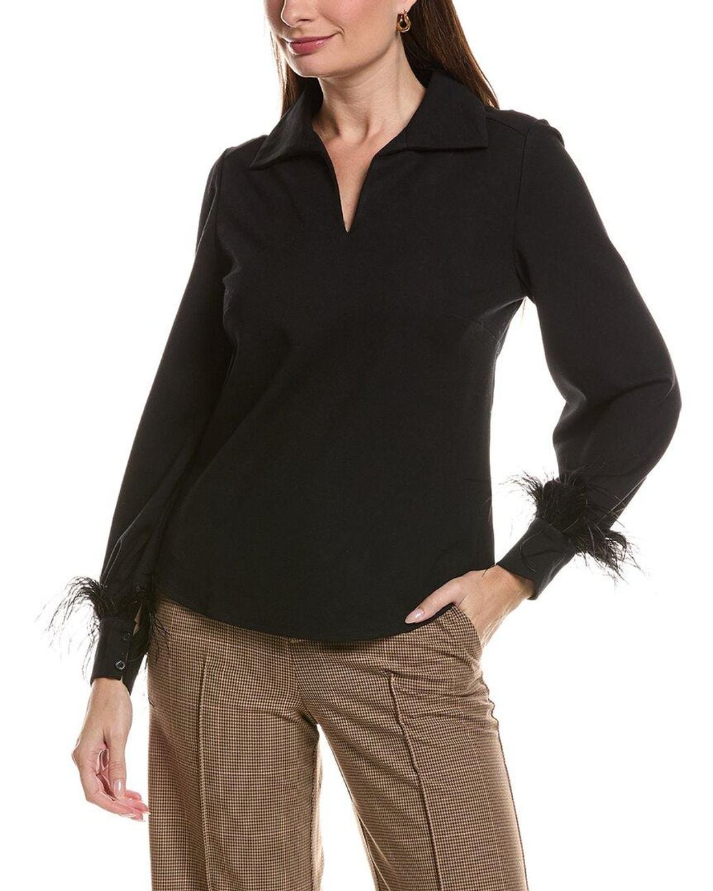 tyler boe Black Erin Ponte Top
