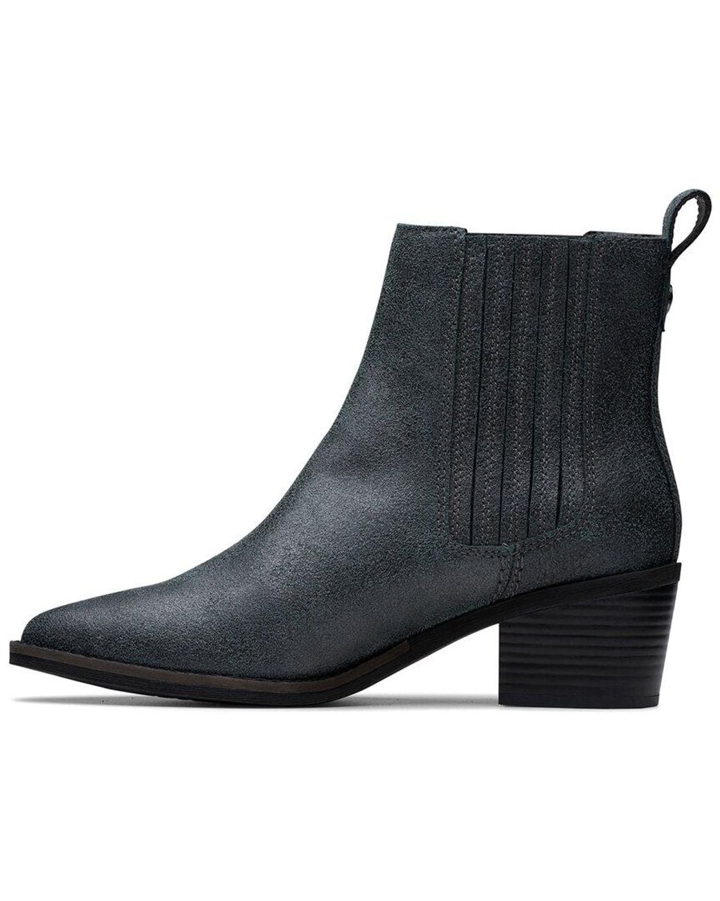 Clarks Black Morzine Top Leather Chelsea Boot