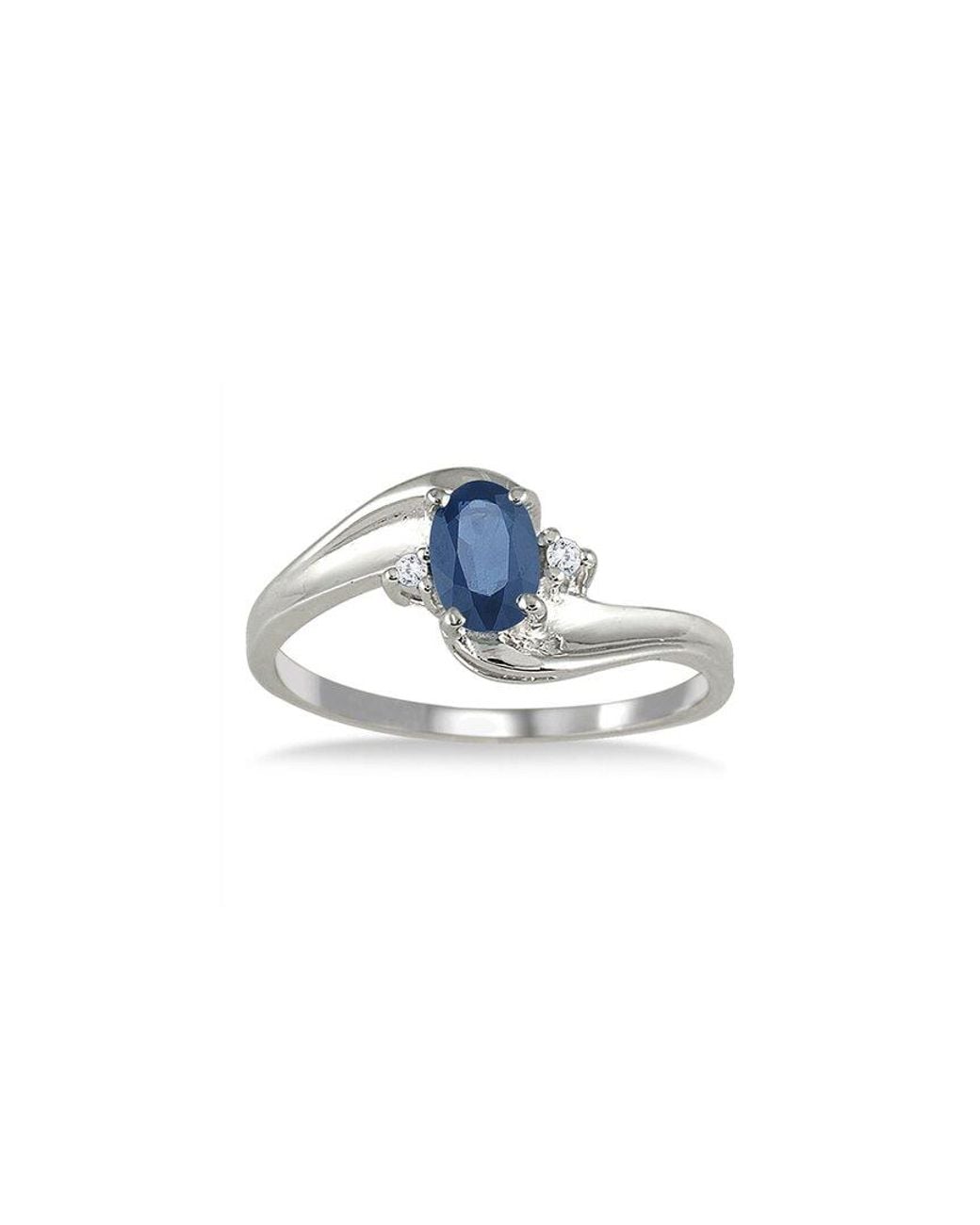 Gem Spark Blue 14K 0.49 Ct. Tw. Diamond & Sapphire Ring