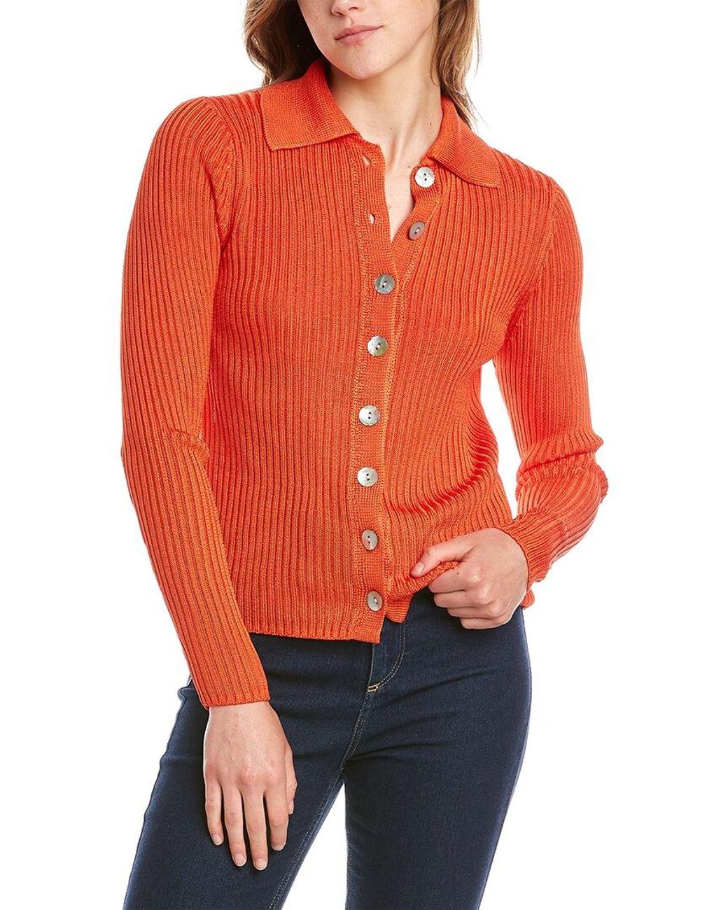 Vince Collared Cardigan Lyst