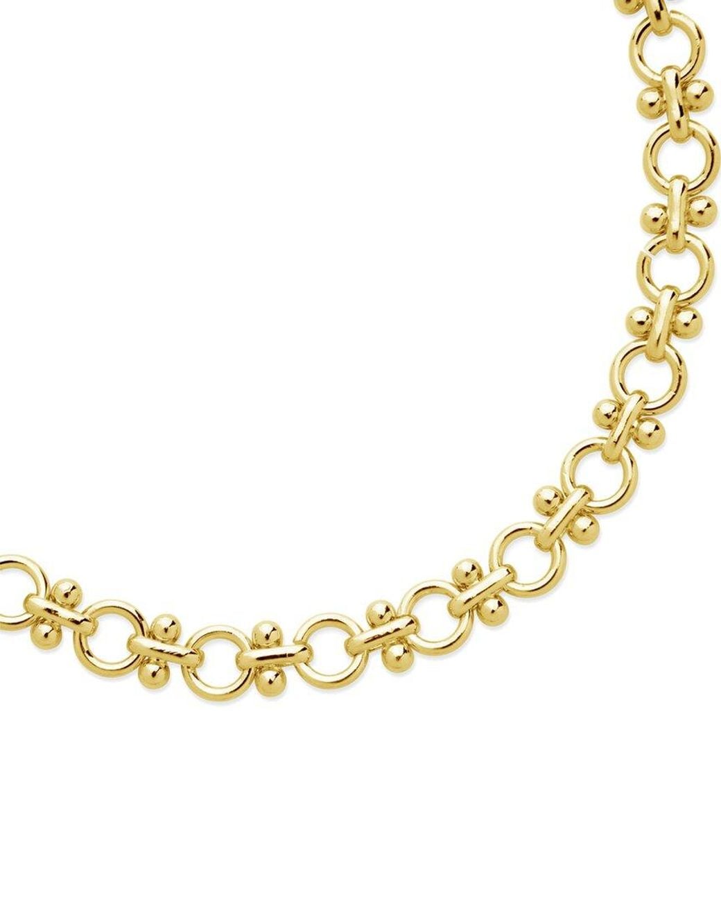 Sterling Forever Metallic 14k Plated Nadia Chain Anklet