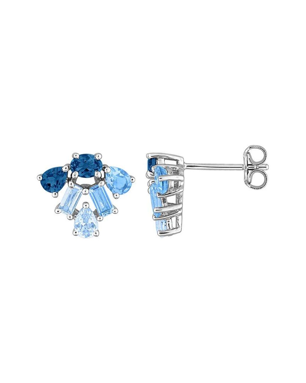 Rina Limor Blue 2.28 Ct. Tw. Topaz Stud Earrings