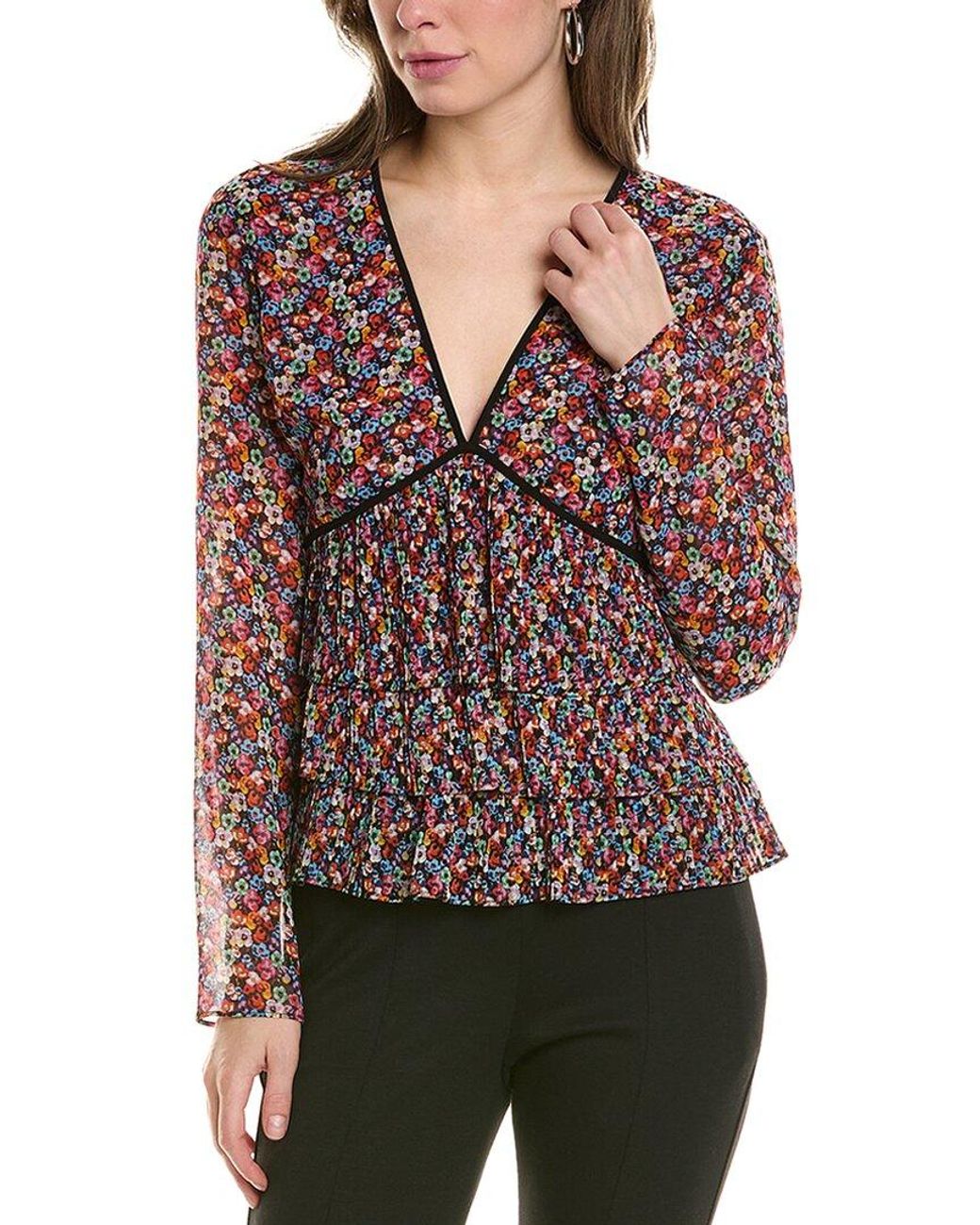 The Kooples Red Blazing Field Top