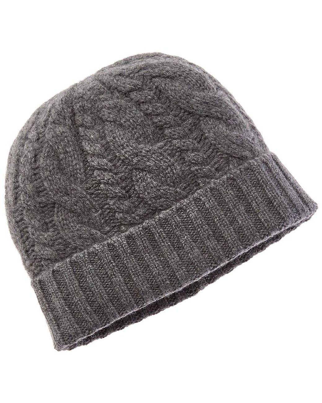 Sofiacashmere Gray Sofiacashmere Cable Cashmere Hat