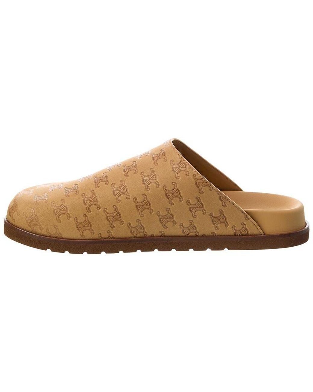 Céline Brown Pitea Leather Slide for men