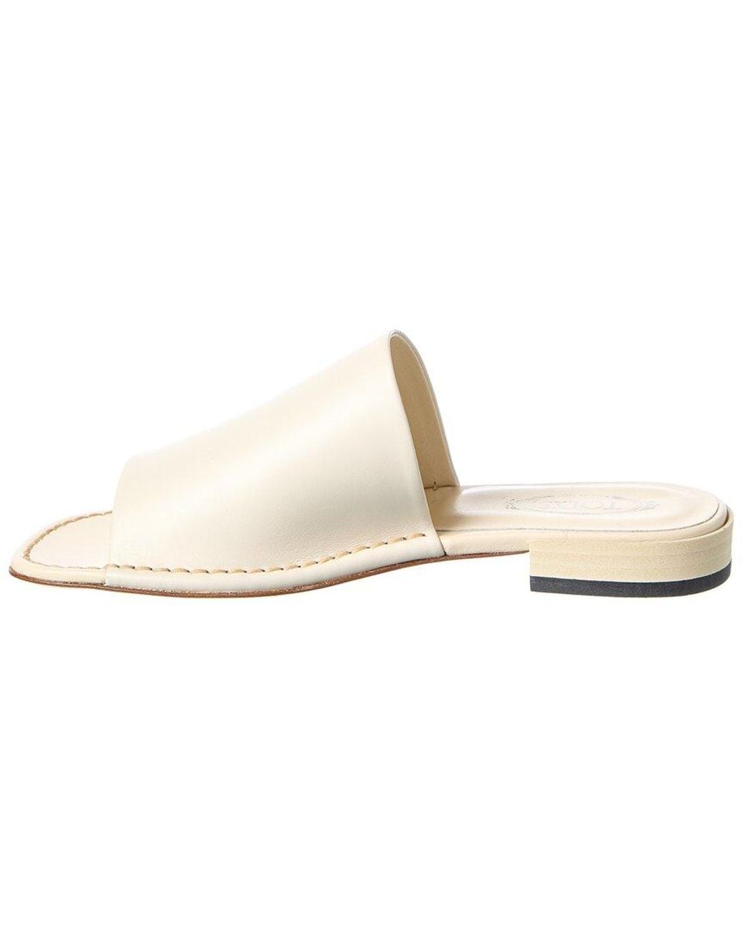 Tod's White Leather Sandal