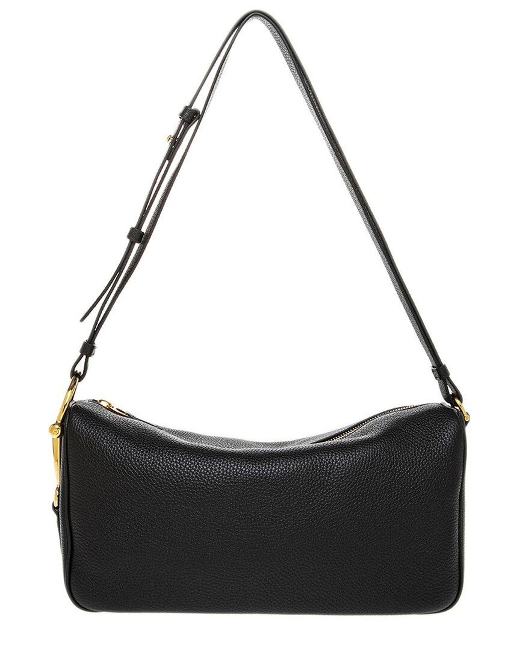Gucci Black Half Horsebit Medium Leather Shoulder Bag