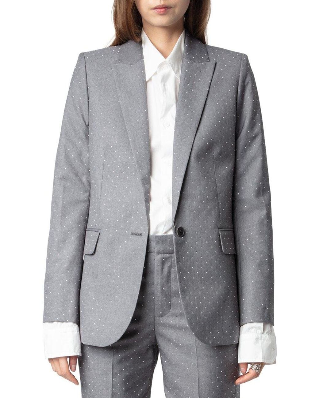 Zadig & Voltaire Gray Vavy Blazer