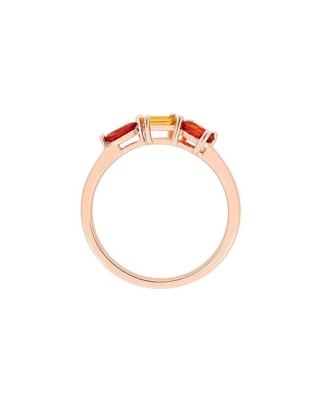 Rina Limor Pink 0.59 Ct. Tw. Multi-Color Sapphire Three-Stone Ring