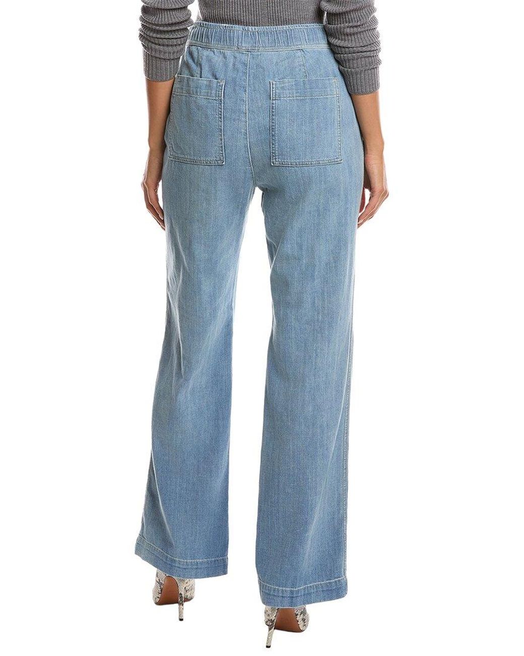 James Perse Blue Wide Leg Denim Pant