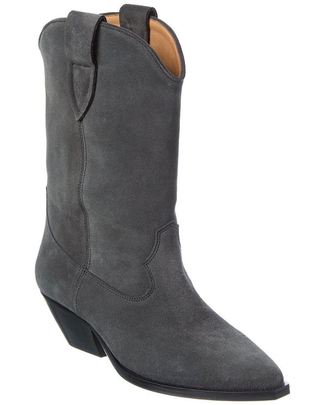 Isabel Marant Gray Duerto Suede Cowboy Boot