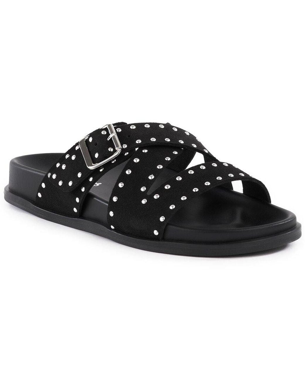 Seychelles Black Vip List Suede Sandal