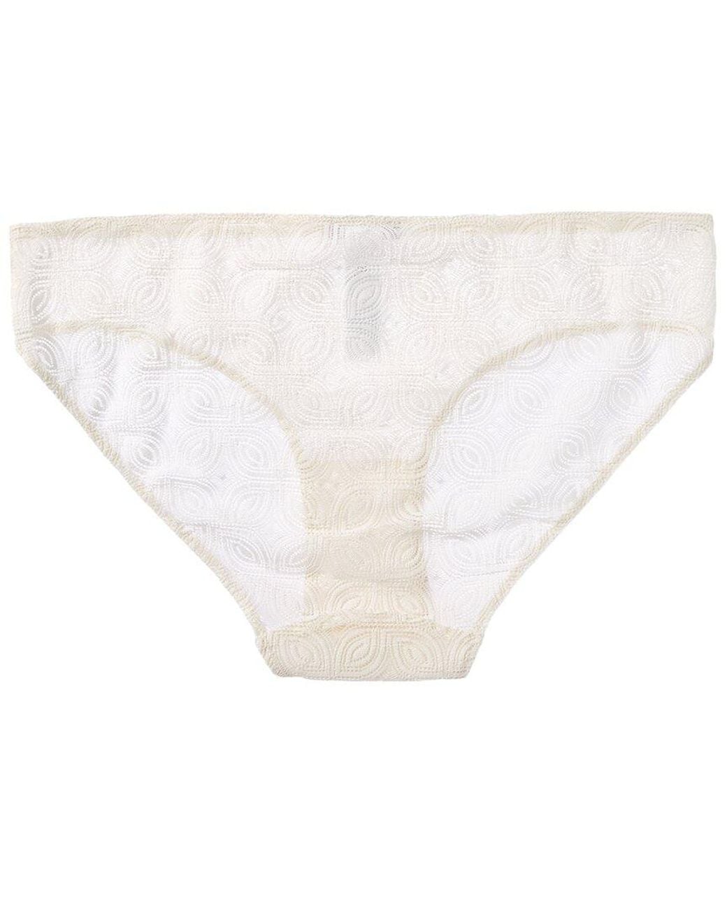 Hanro White Geometric Lace Bikini