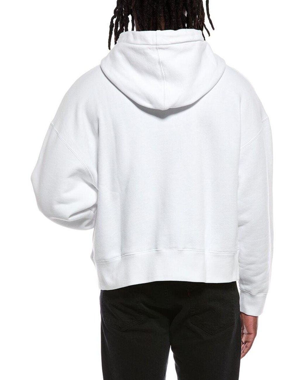 Palm Angels White Hooded Sweatshirt for men