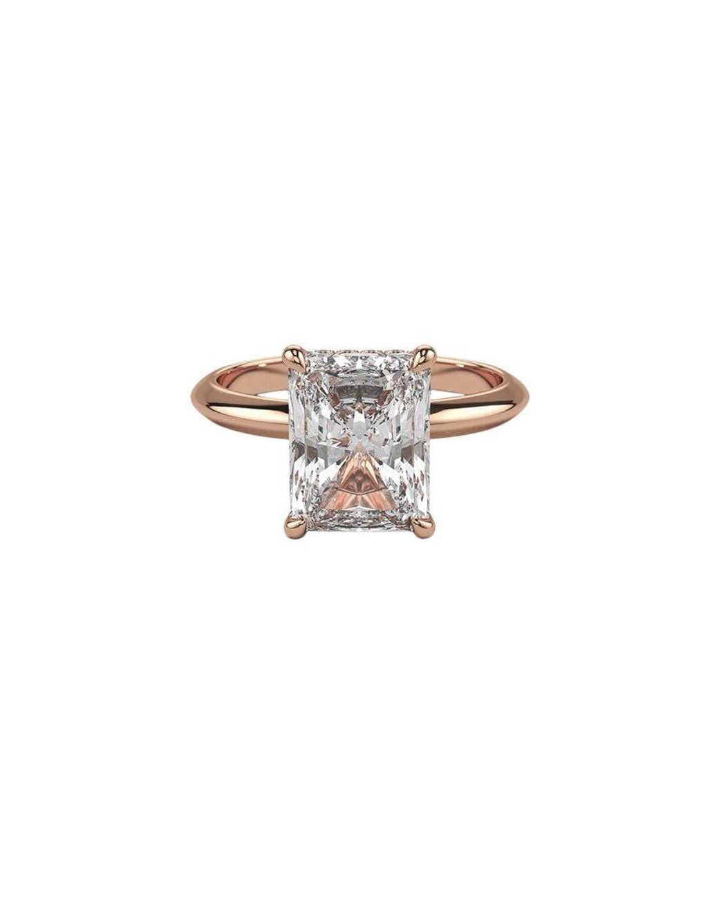 Lab Grown Diamonds White 14K Rose 3.00 Ct. Tw. Lab-Grown Diamond Ring