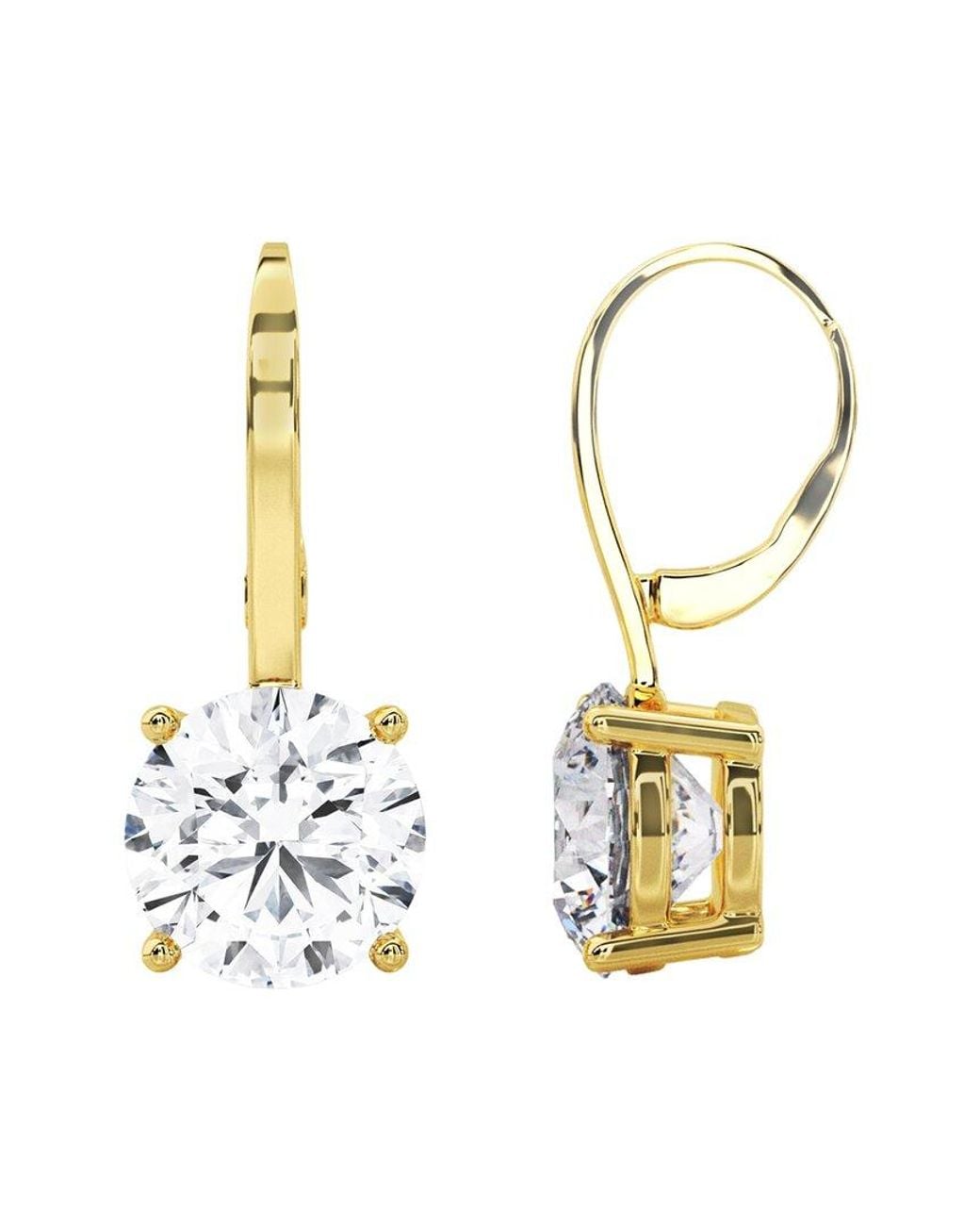 Lab Grown Diamonds Metallic 14K 6.00 Ct. Tw. Lab-Grown Diamond Earrings