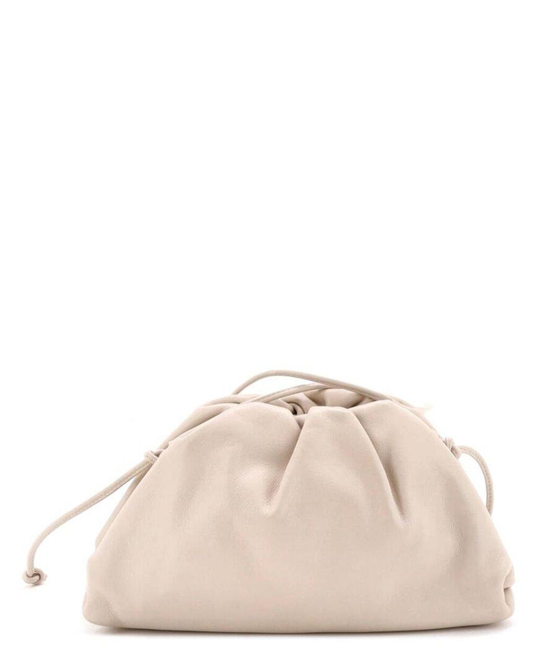 Bottega Veneta Natural Leather The Pouch Mini (Authentic Pre-Loved)