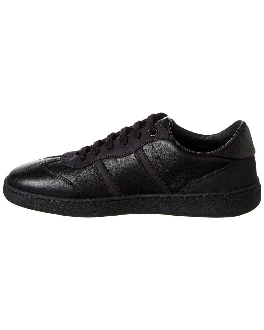 Ferragamo Black Ferragamo Achille Leather Sneaker