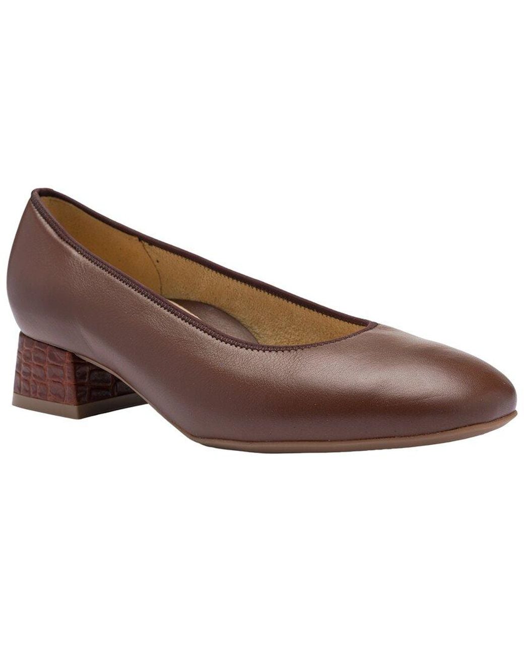 Ara Brown Gypsum Leather Pump