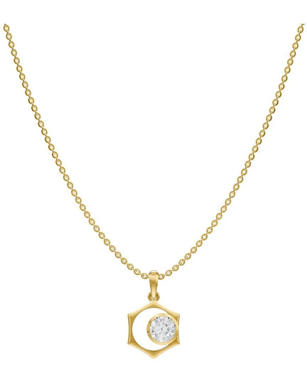 Lab Grown Diamonds Metallic 18K Plated 1.50 Ct. Tw. Lab-Grown Diamond Necklace