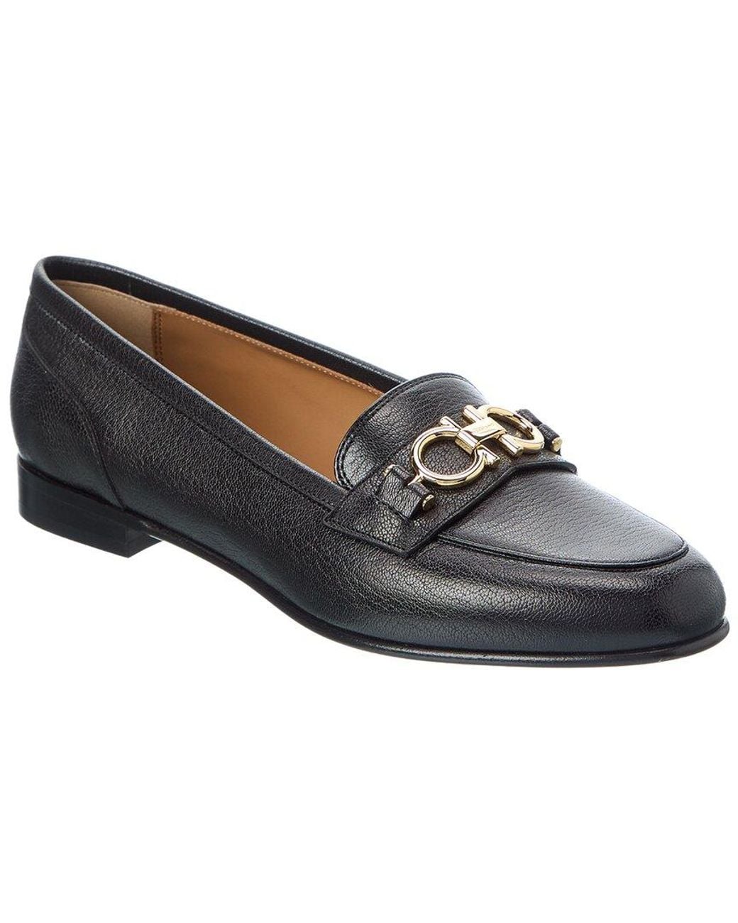 Ferragamo Blue Gancini Leather Loafer