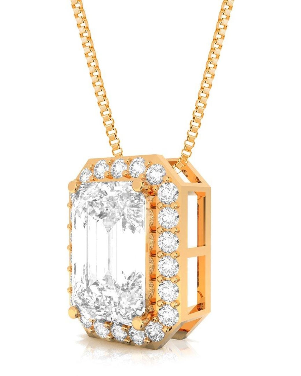 Amairah Metallic 14K Rose 5.00 Ct. Tw. Lab-Grown Diamond Pendant Necklace