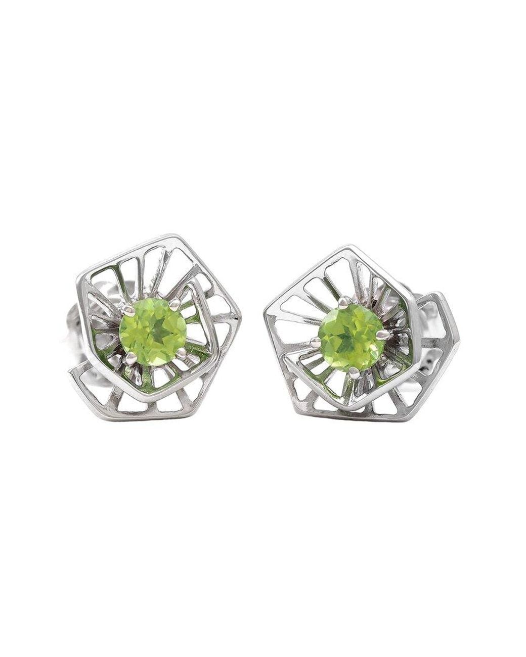 Gemstones Green 0.58 Ct. Tw. Peridot Earrings