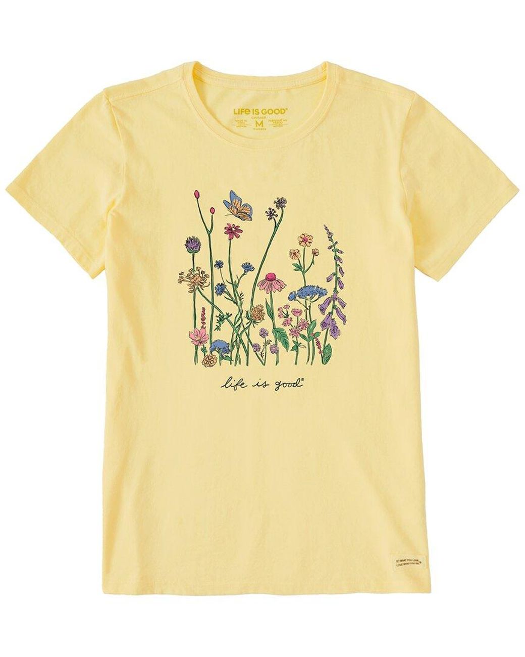 Life Is Good. Yellow Crusher Lite T-Shirt